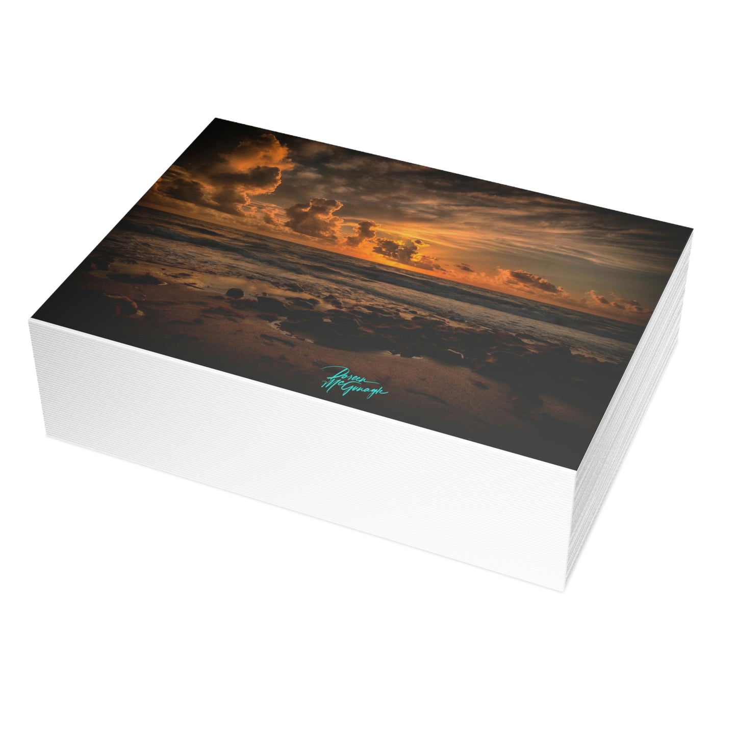 Photo note cards Coral Cove Sunrise 15, boxed note cards