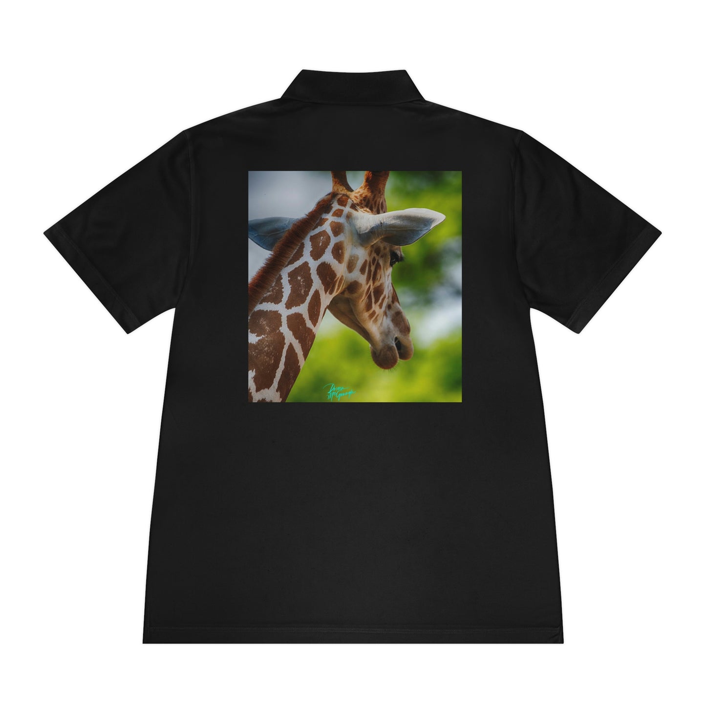 Mens polo shirts Giraffe Portrait  09, performance shirt, plus sizes