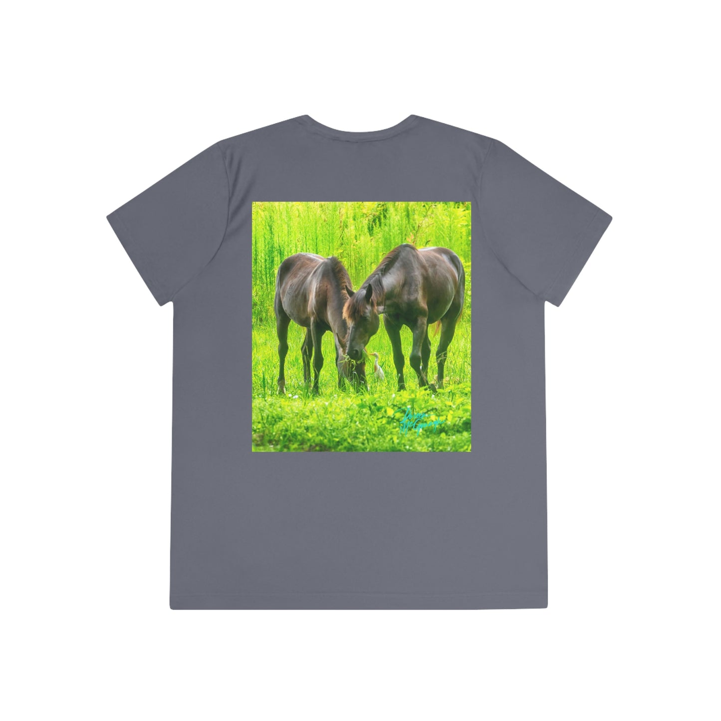 Womens Fitted Tee Shirts Wild Horses, Performance shirt