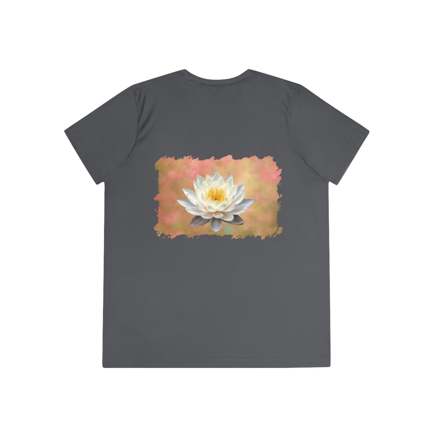 Womens Fitted Tee Shirts White Water Lily, Performance shirt