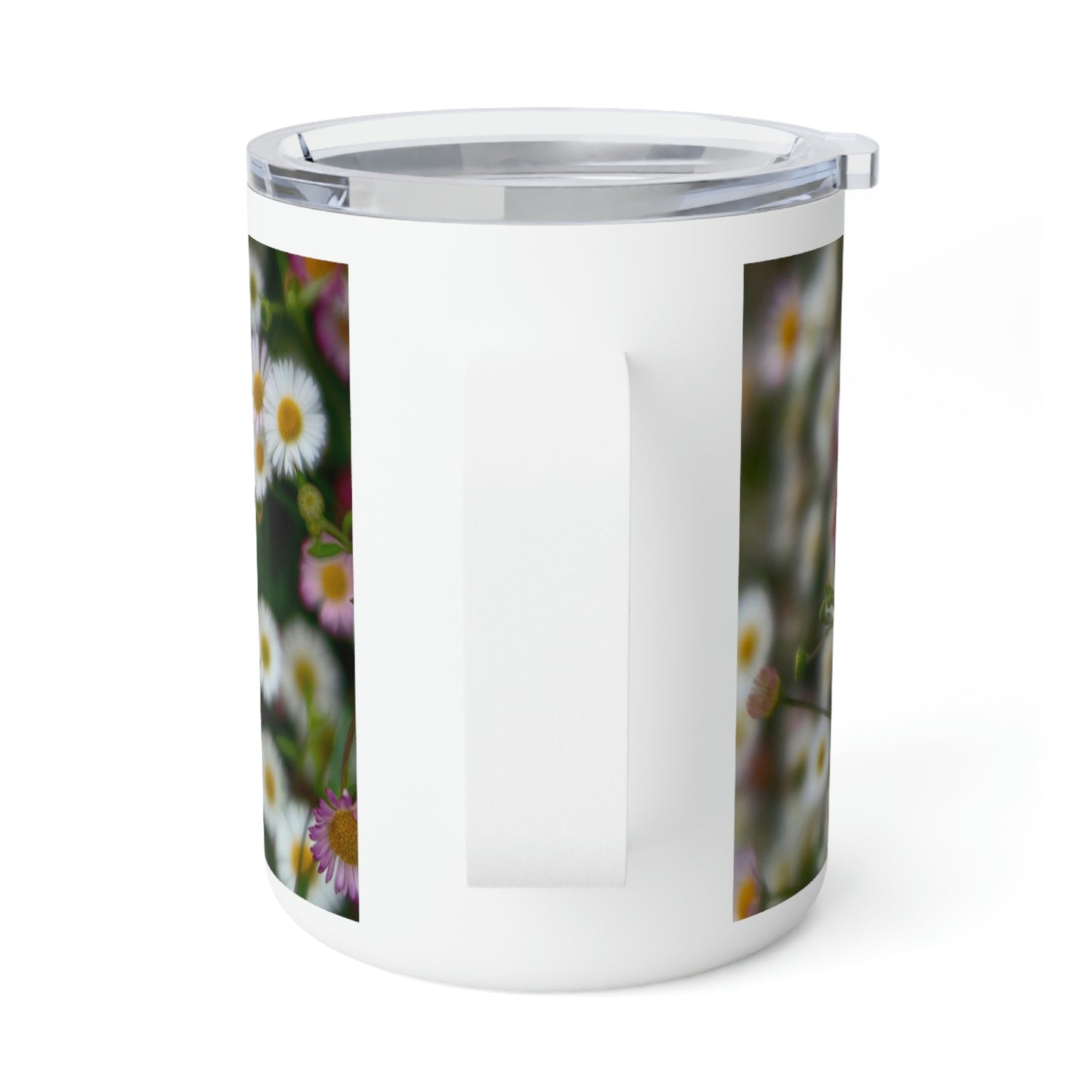 Eco friendly, Wild Daisies,10 oz Insulated travel Mug