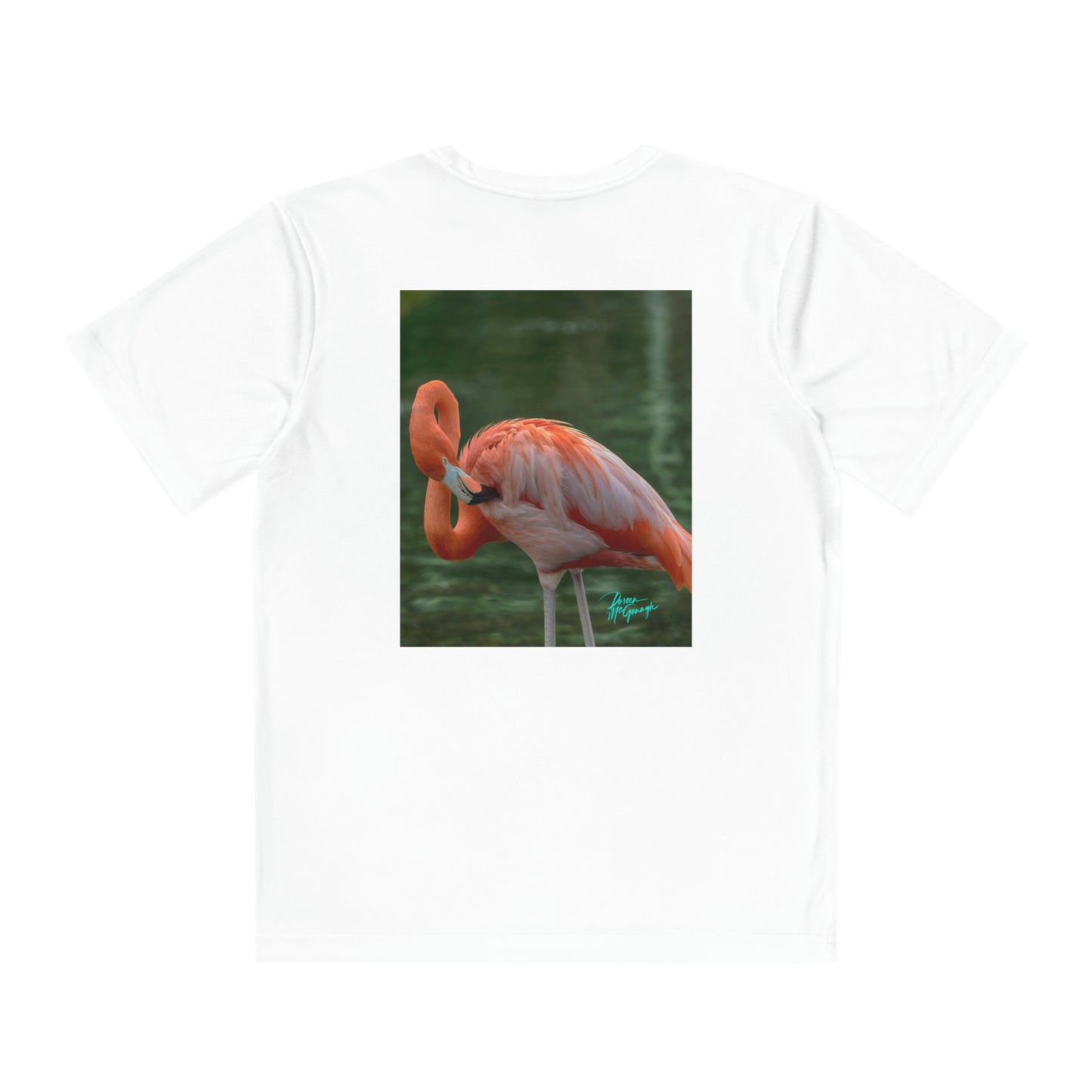 Youth T Shirts, Flamingo Bird 17, performance shirt