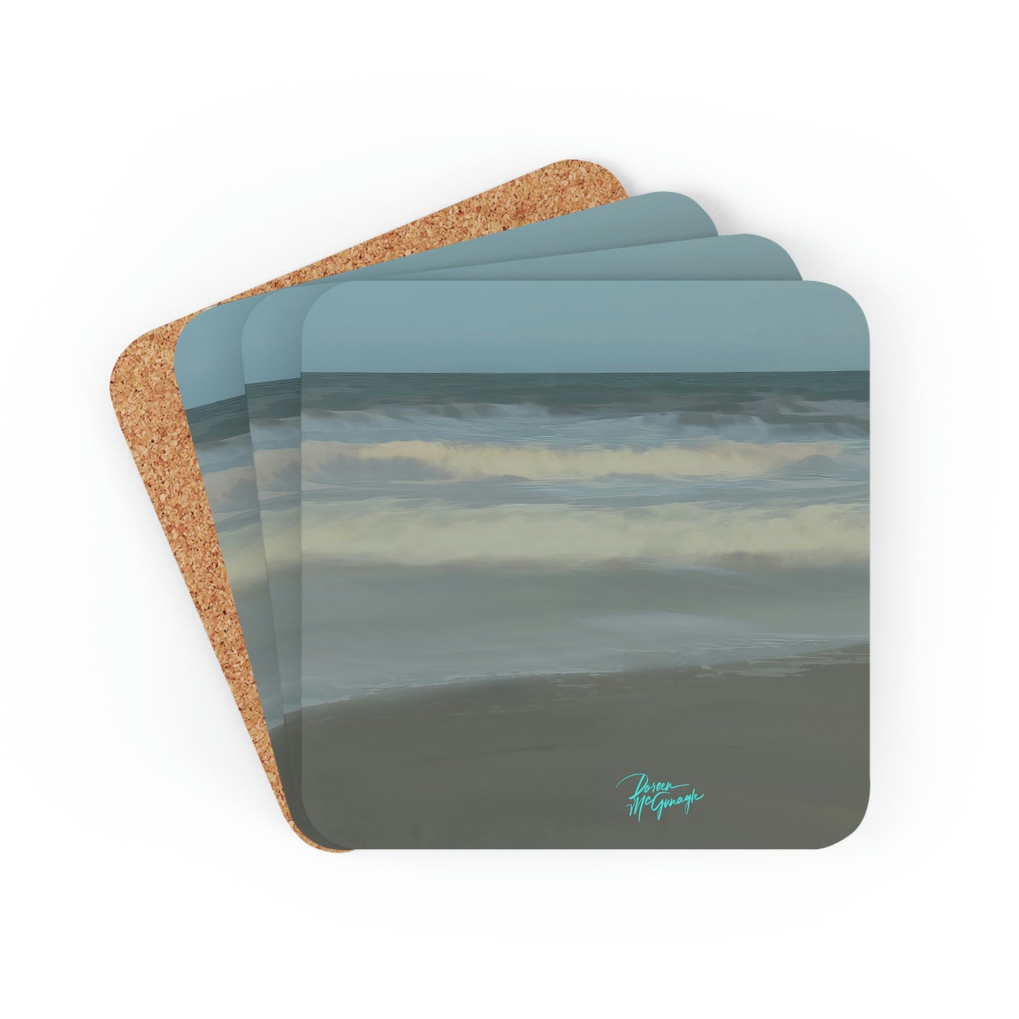 Sunset on Hilton Head Cork Coaster Set