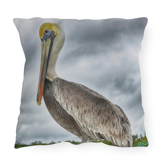 Pelican Bird Artistic Outdoor Accent Pillow