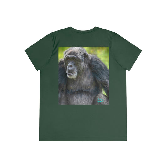 Womens Fitted Tee Shirts Chimpanzee 07, Performance shirt