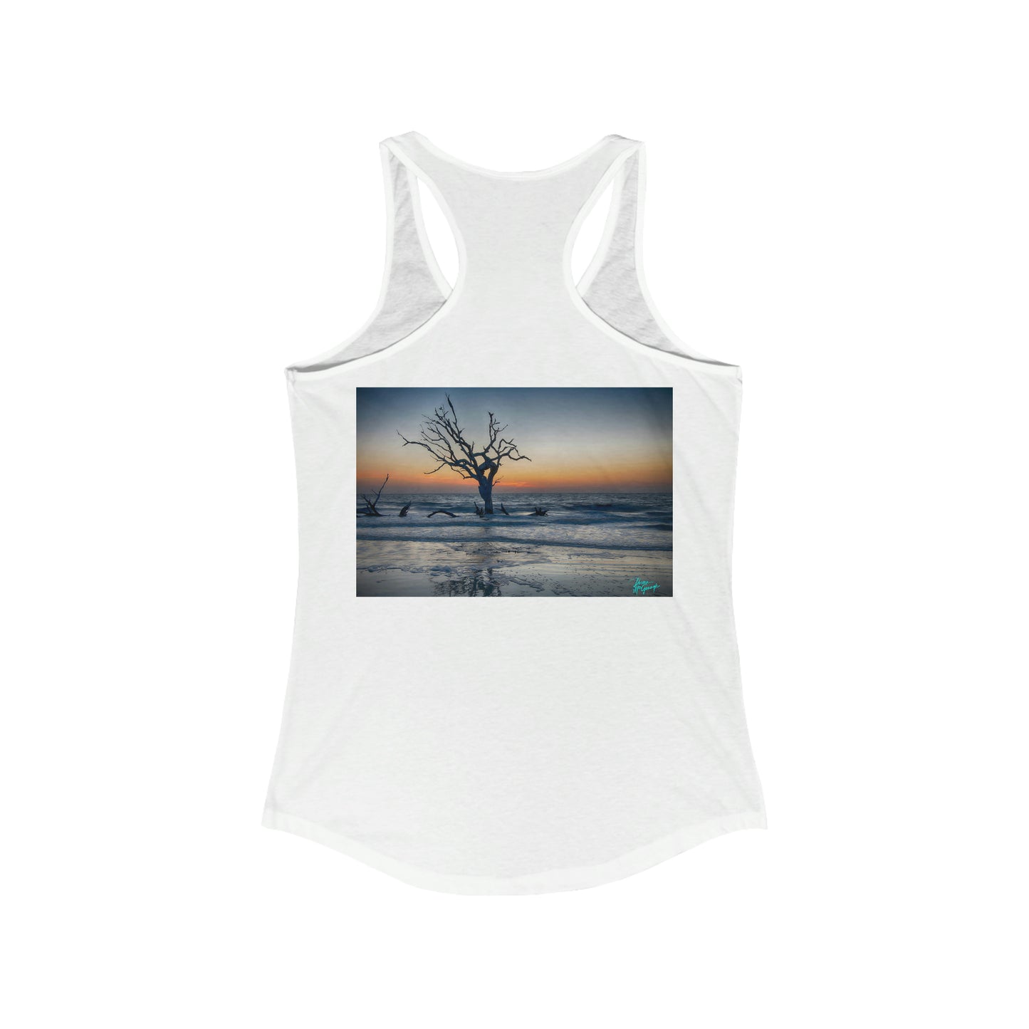 Womens racerback tank tops Sunrise on Jekyll Island, women summer tees