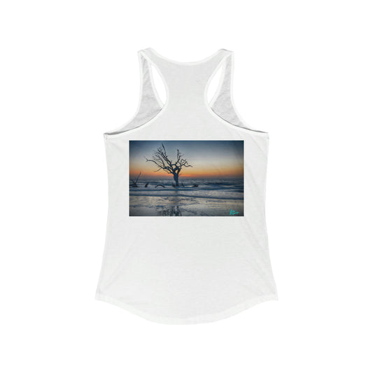 Womens racerback tank tops Sunrise on Jekyll Island, women summer tees