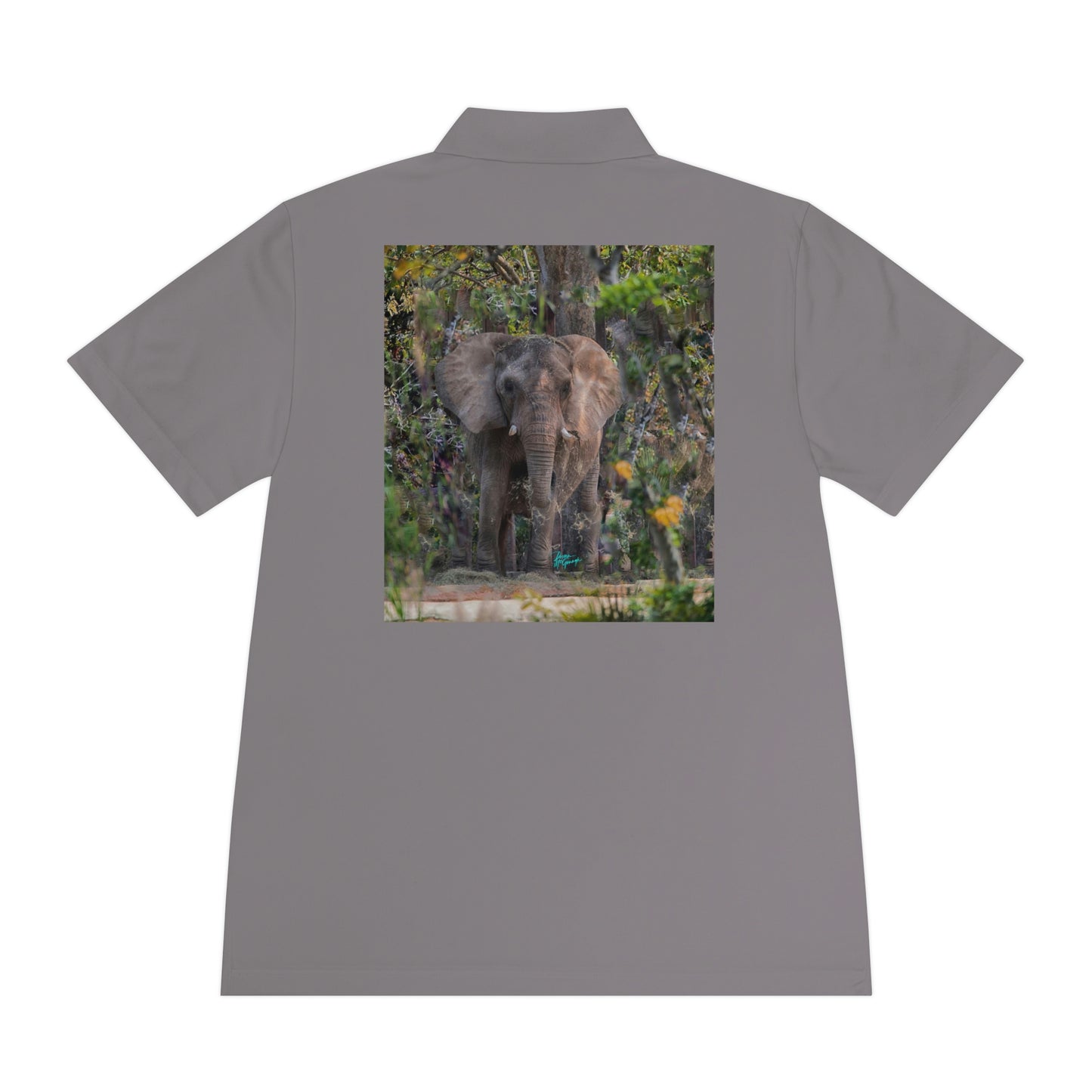 Mens polo t shirts Elephant, performance shirt, plus sizes