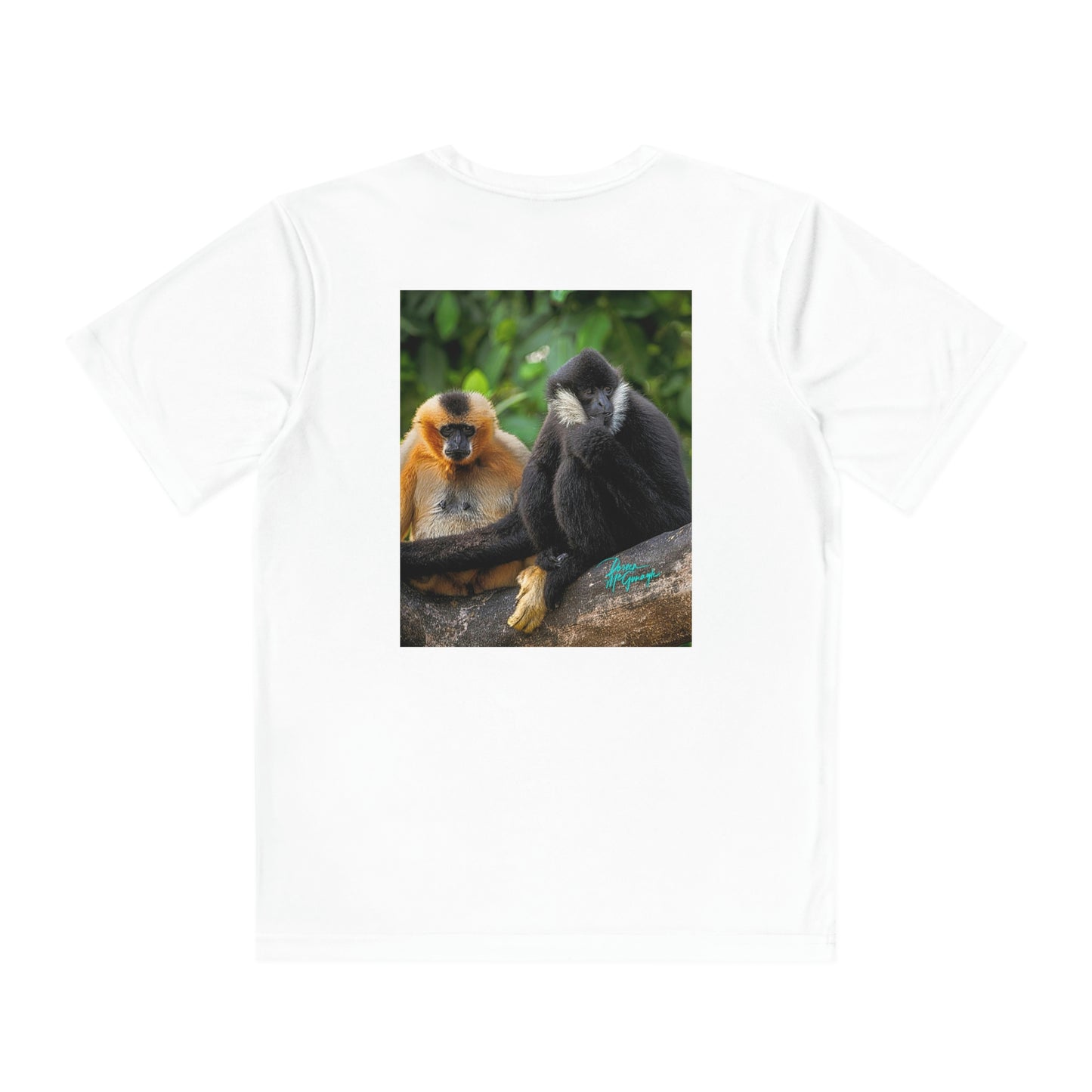 Youth T Shirts, Gibbon Monkey Pair 05, performance shirt