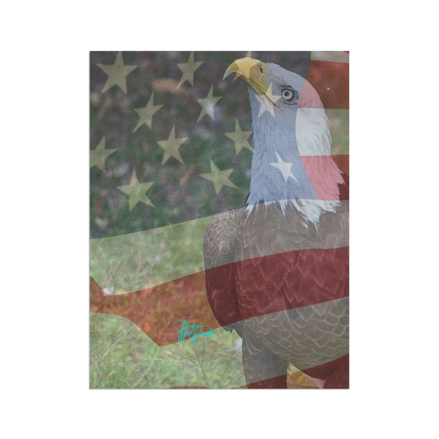 Outdoor banner flags Patriotic Bald Eagle with American Flag special edition