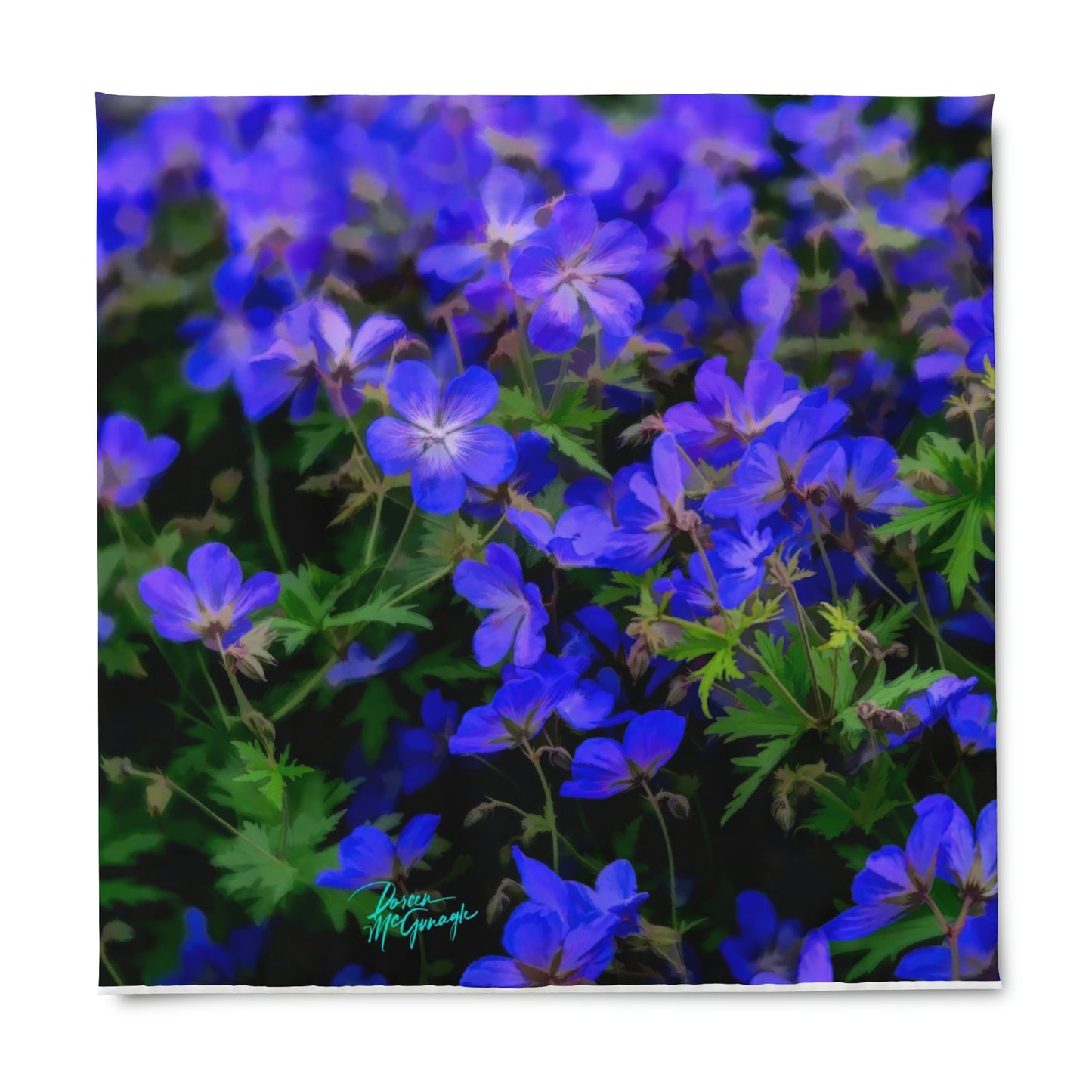 Blue Wild Flowers Duvet Covers