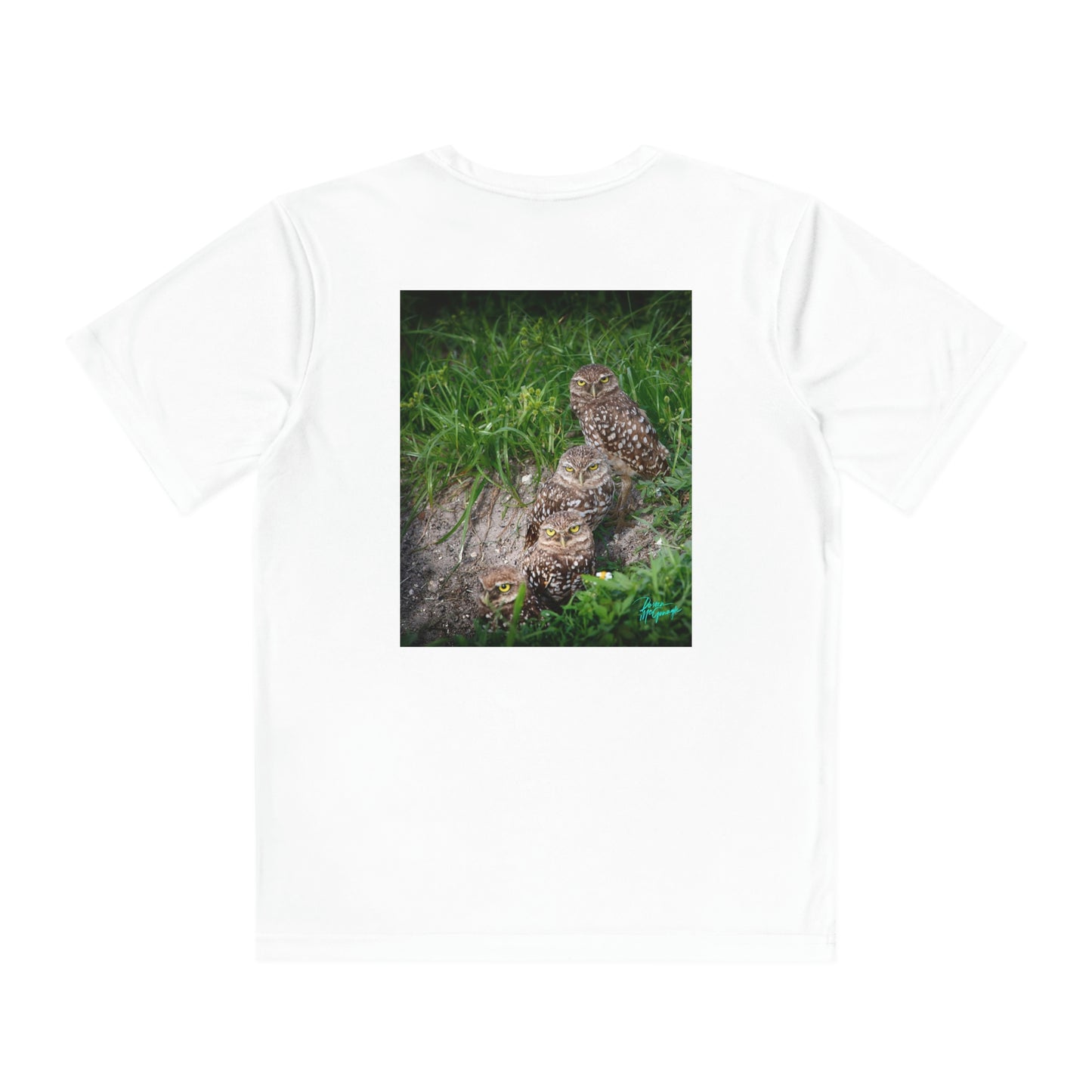 Youth T Shirts, Burrowing Owl Family, performance shirt