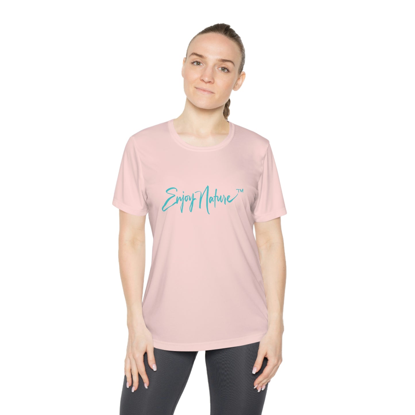 Womens Fitted Tee Shirts Pink Vanda Orchid, Performance shirt