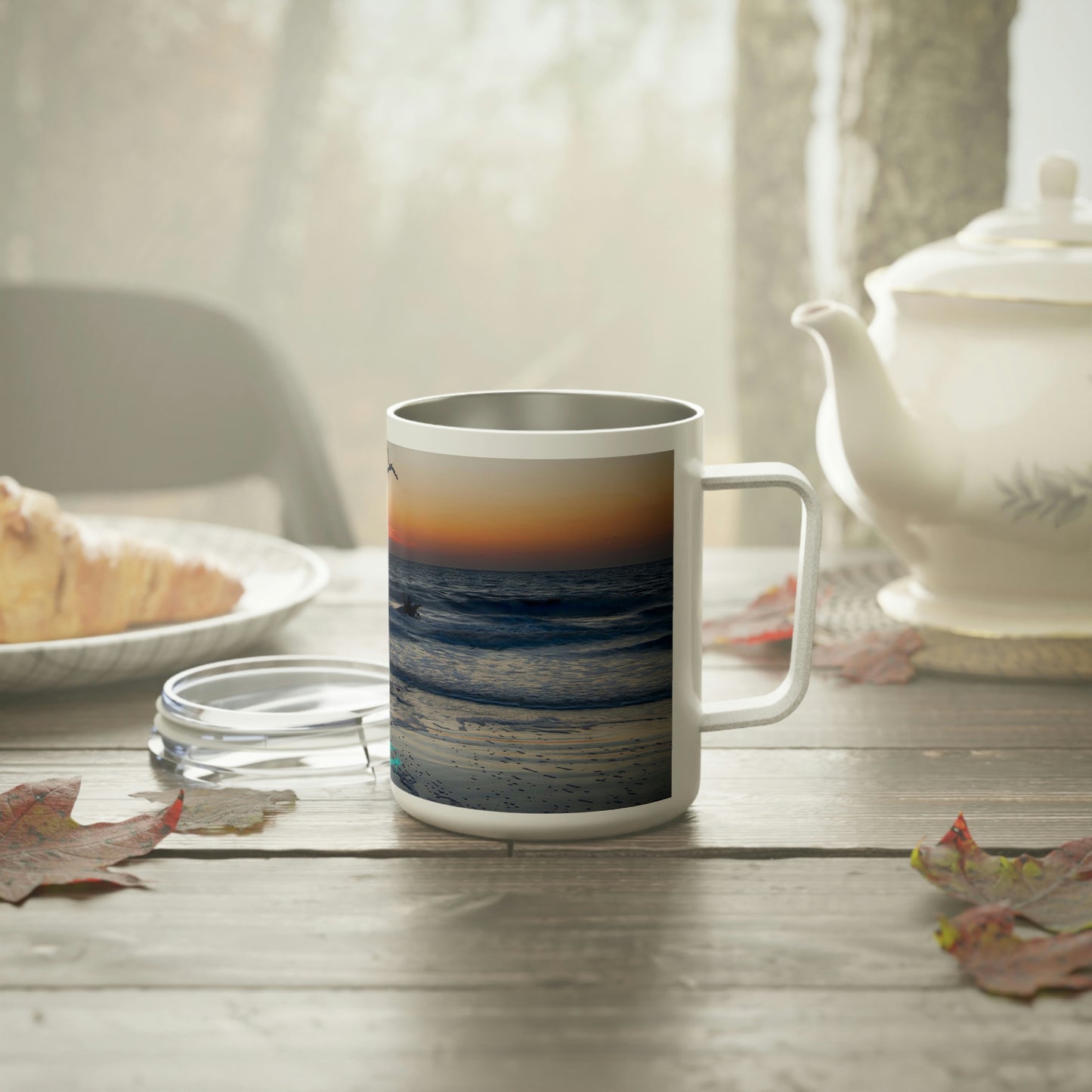 Eco friendly, Sunrise on Jekyll Island, 10 oz Insulated travel Mug