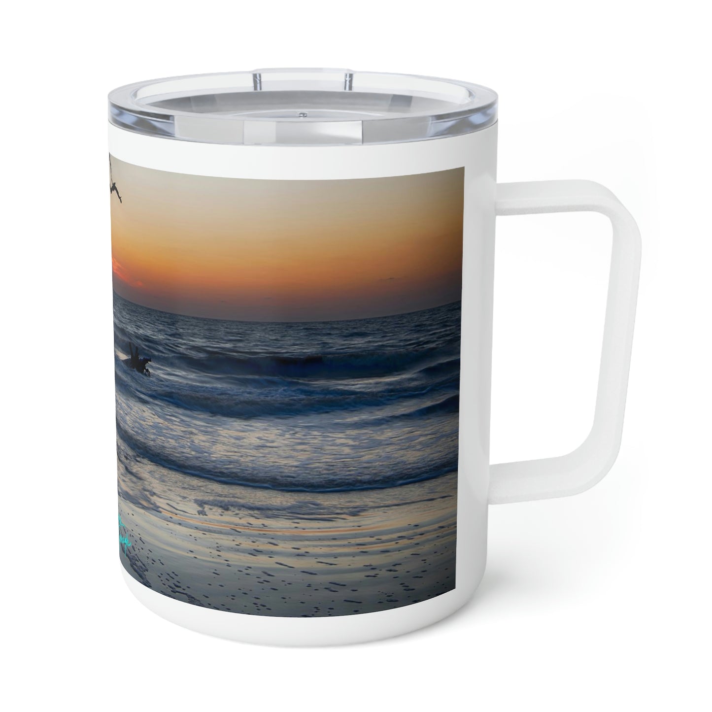 Eco friendly, Sunrise on Jekyll Island, 10 oz Insulated travel Mug