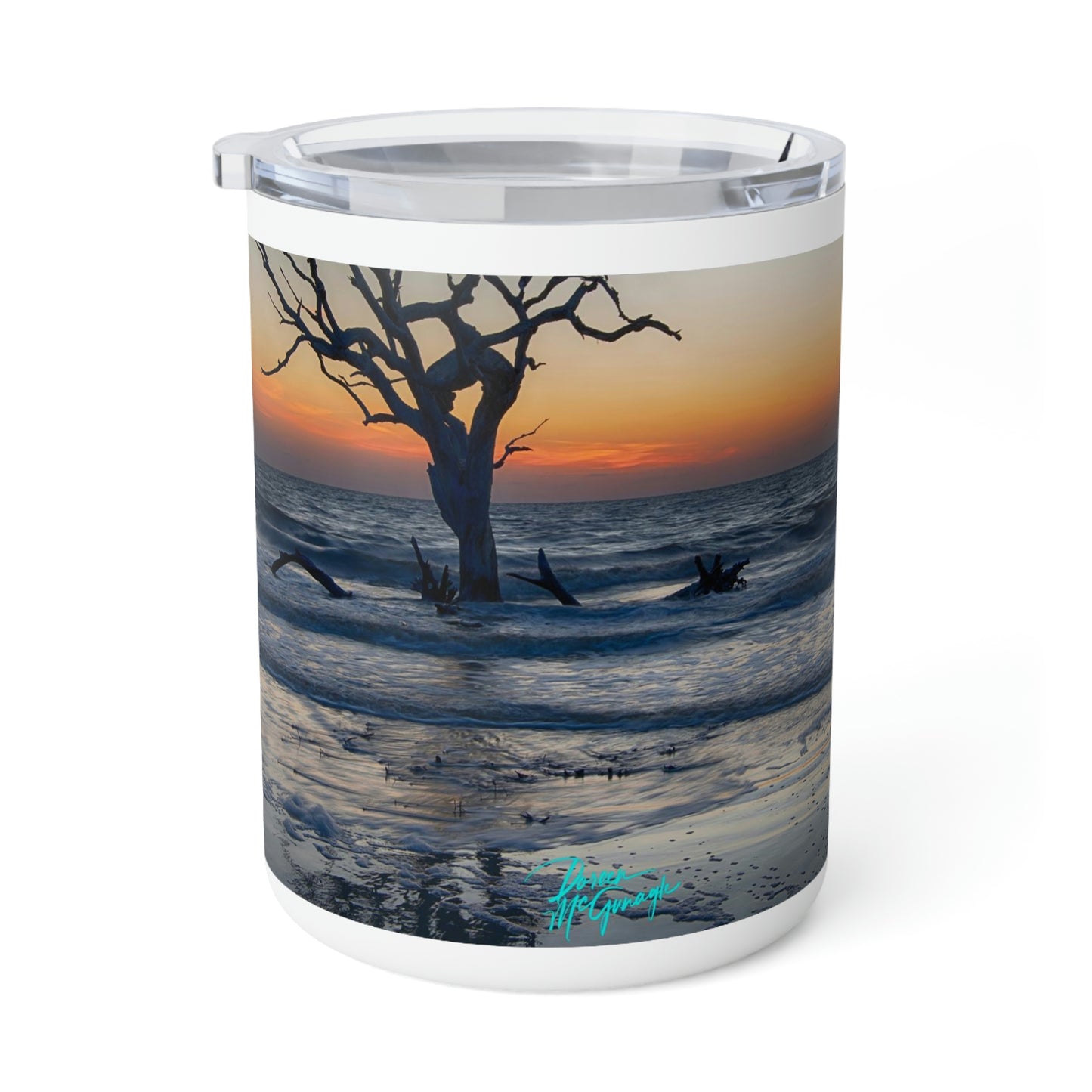 Eco friendly, Sunrise on Jekyll Island, 10 oz Insulated travel Mug