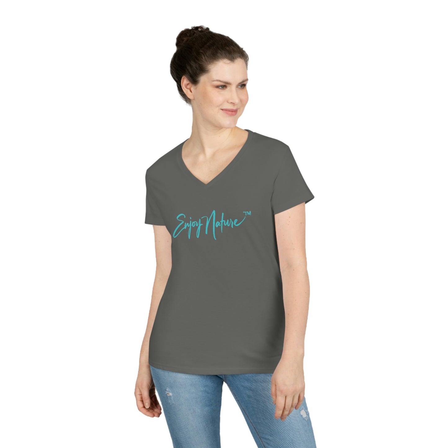 Womens V neck tee Afternoon Sun on the Lake, summer tees