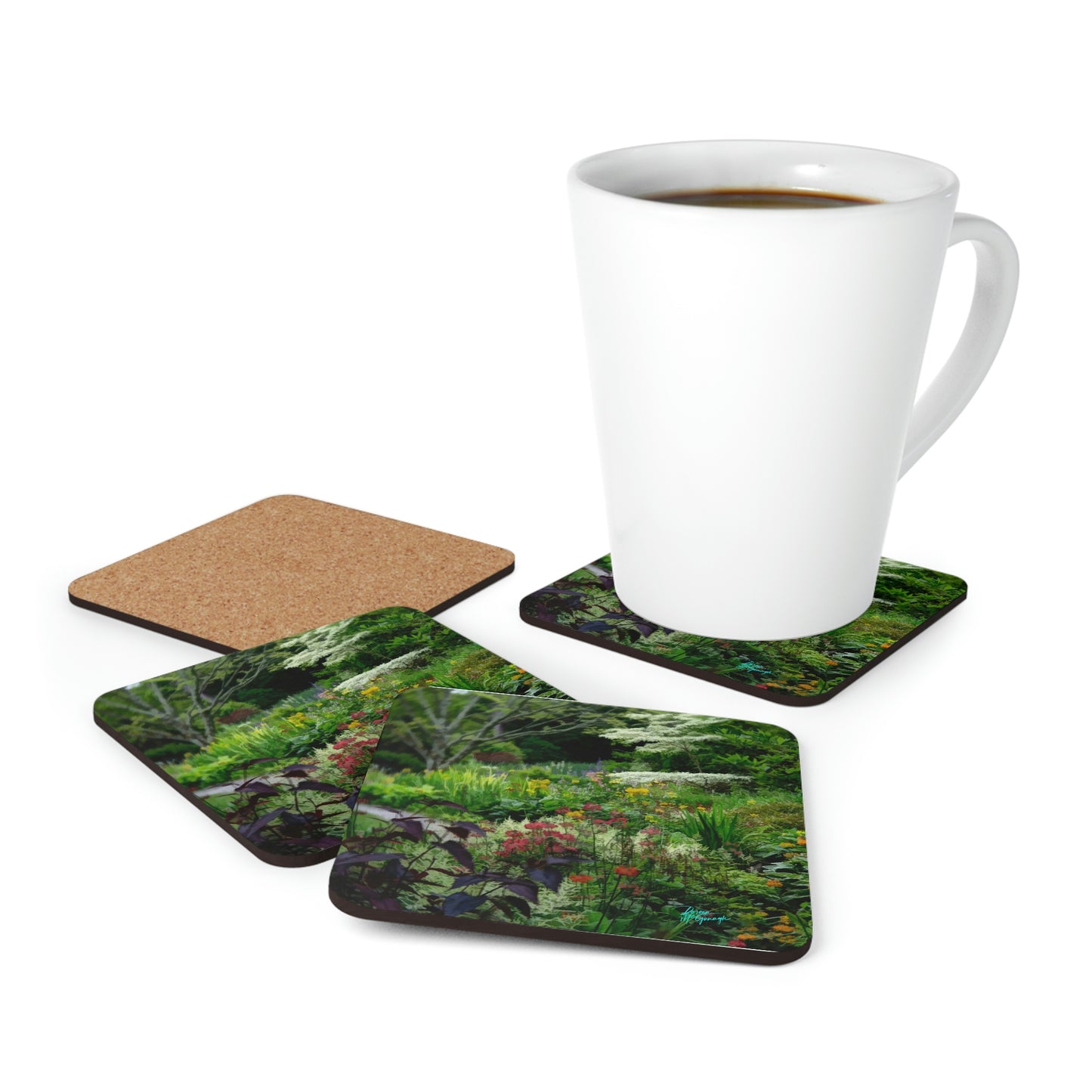 Ashford Garden Path 02 Cork Coaster Set