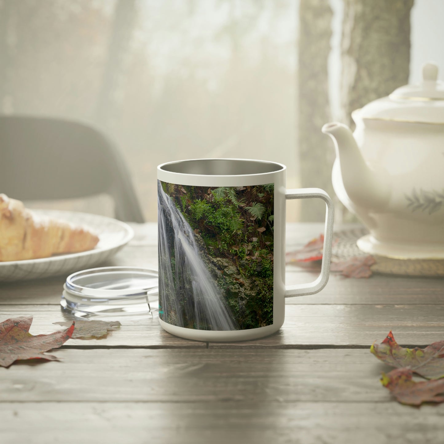 Eco friendly, Nature Waterfall ,10 oz Insulated travel Mug