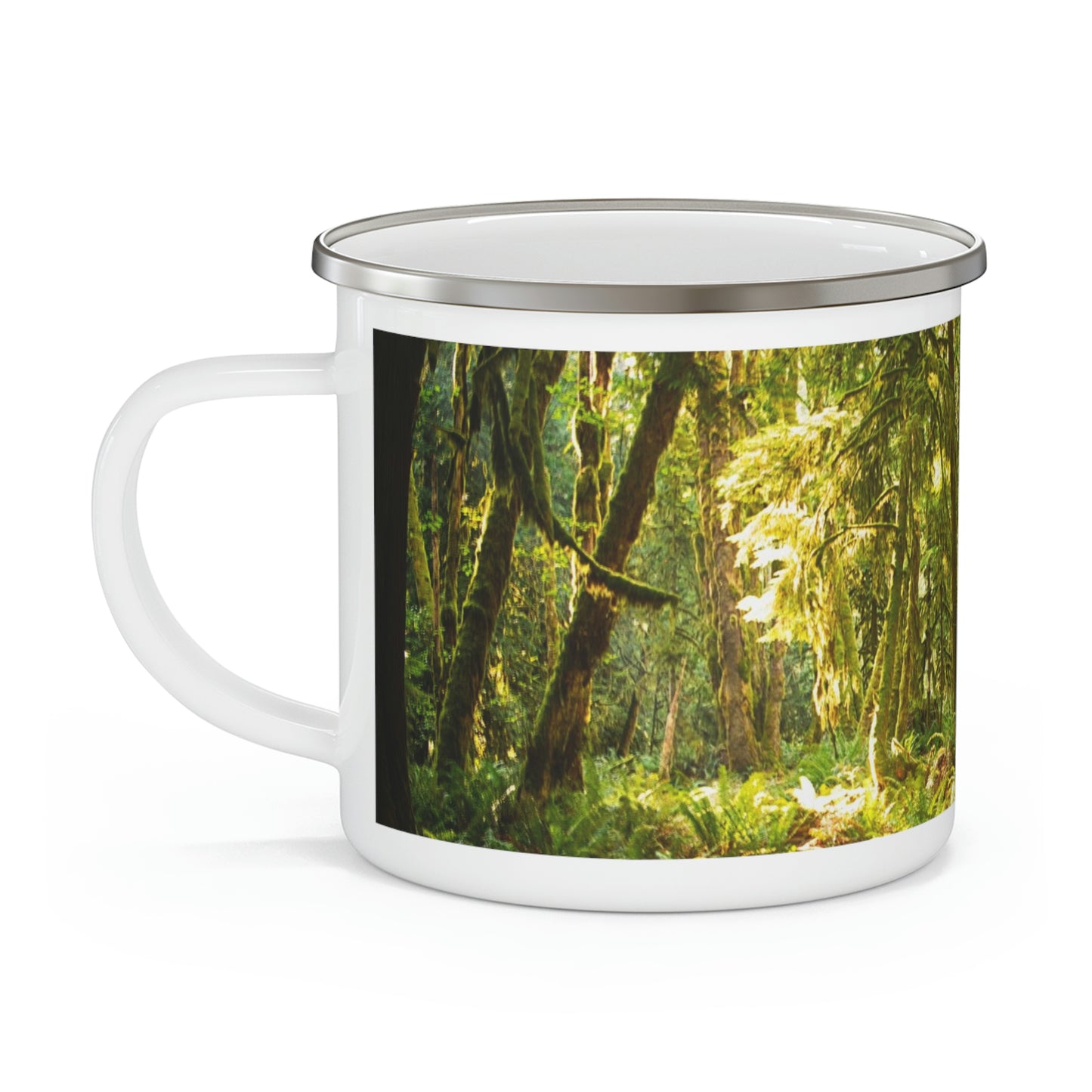 Enamel Camping Mug, Deep in Forest