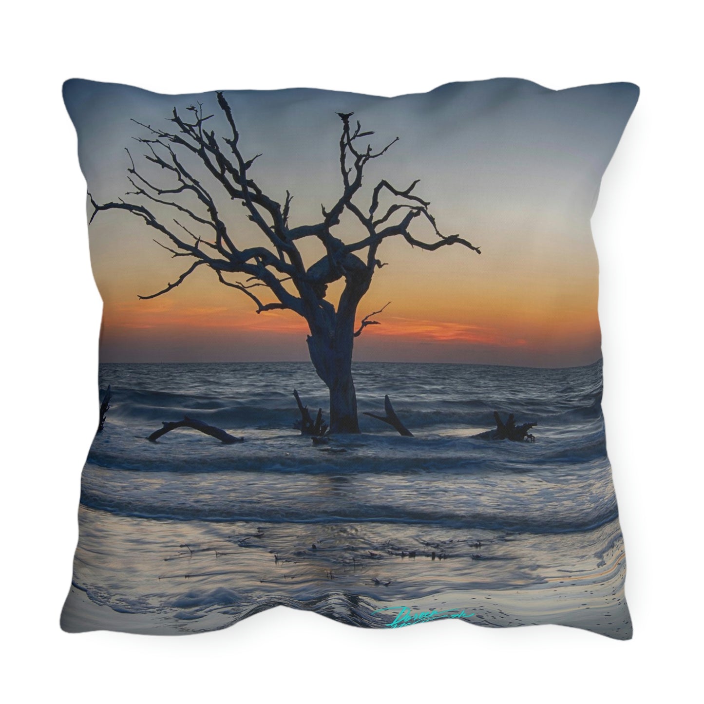 Artistic Accent Outdoor Pillow Sunrise on Jekyll Island