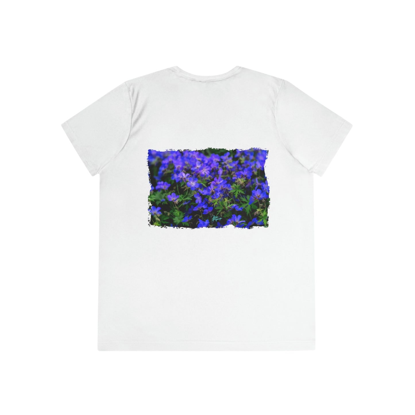 Womens Fitted Tee Shirts Ashford Blue Wildflowers, Performance shirt