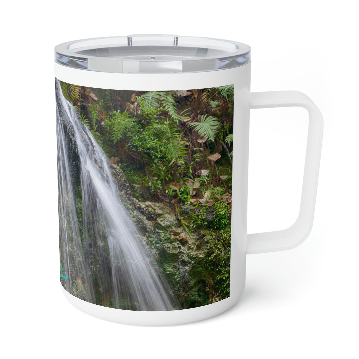 Eco friendly, Nature Waterfall ,10 oz Insulated travel Mug