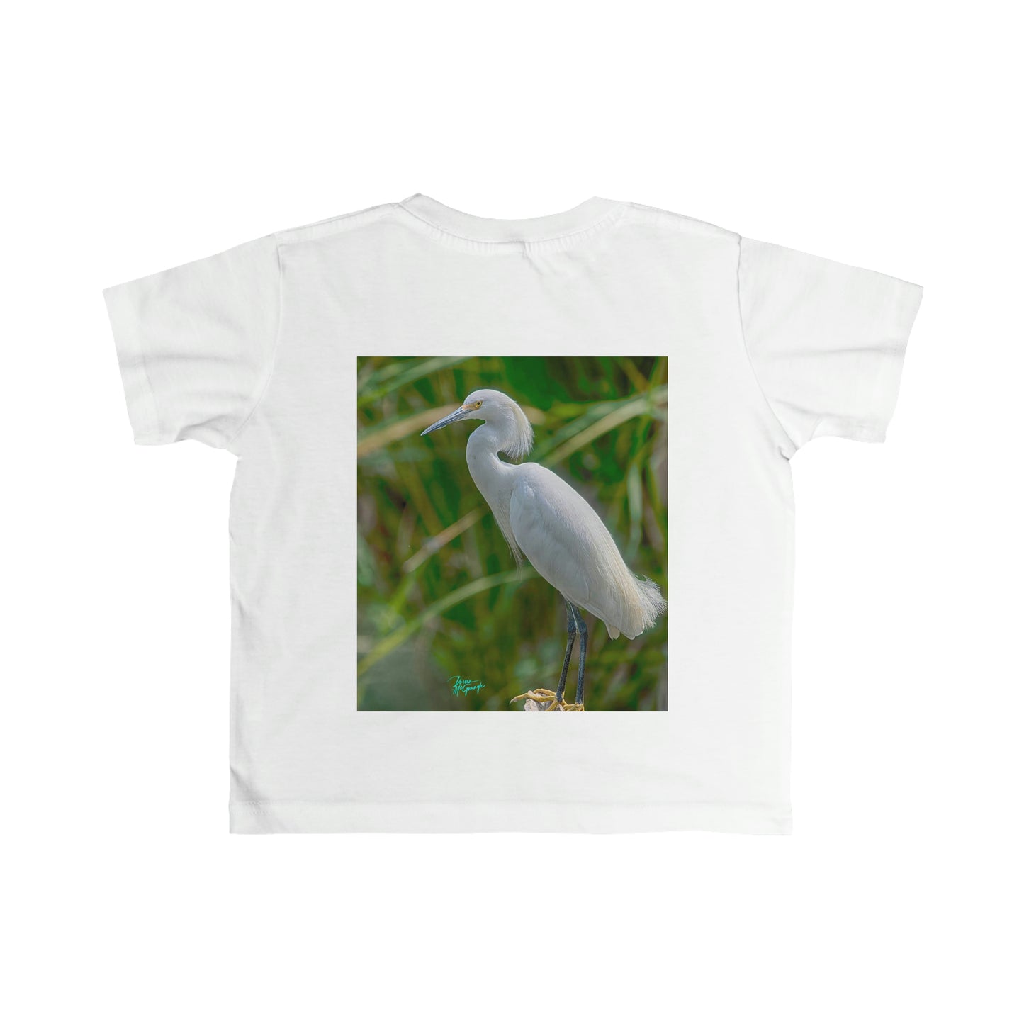 Toddler T shirts  Snowy Egret, t shirts for kids, inspired by nature