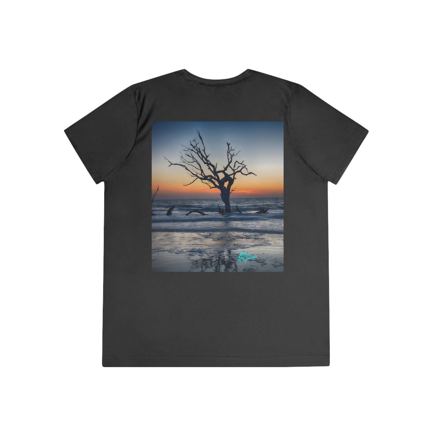 Womens Fitted Tee Shirts Sunrise on Jekyll Island 04, Performance shirt  Ladies  Competitor Tee