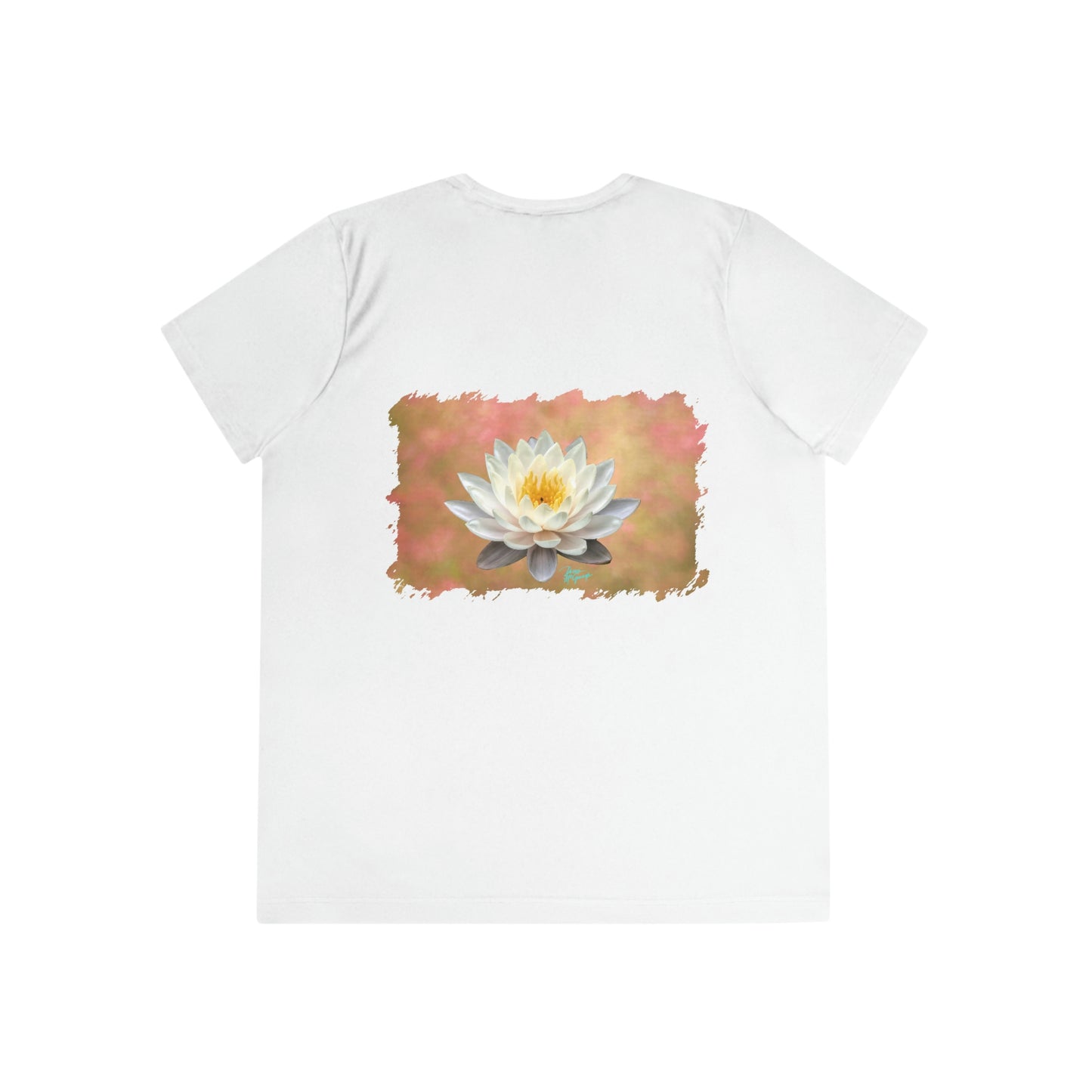 Womens Fitted Tee Shirts White Water Lily, Performance shirt