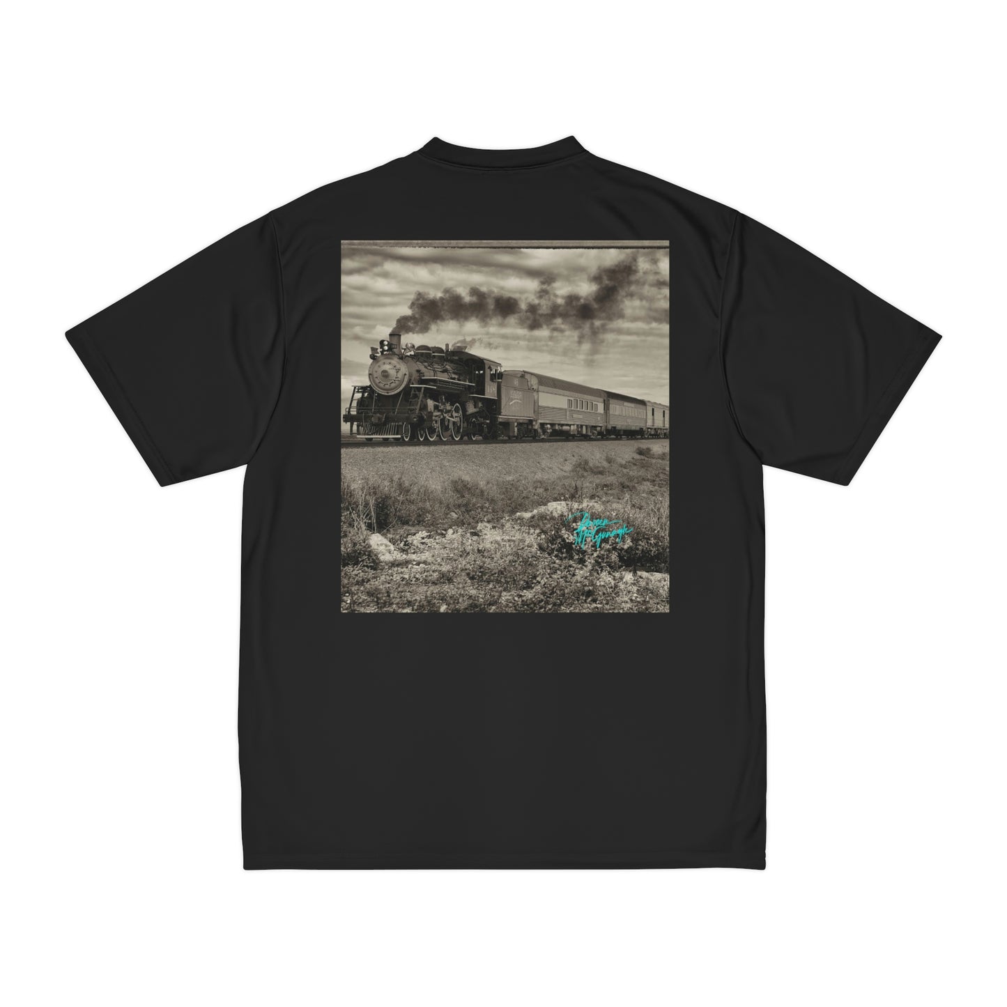 Mens t shirts Steam Engine 148 Train, performance shirt