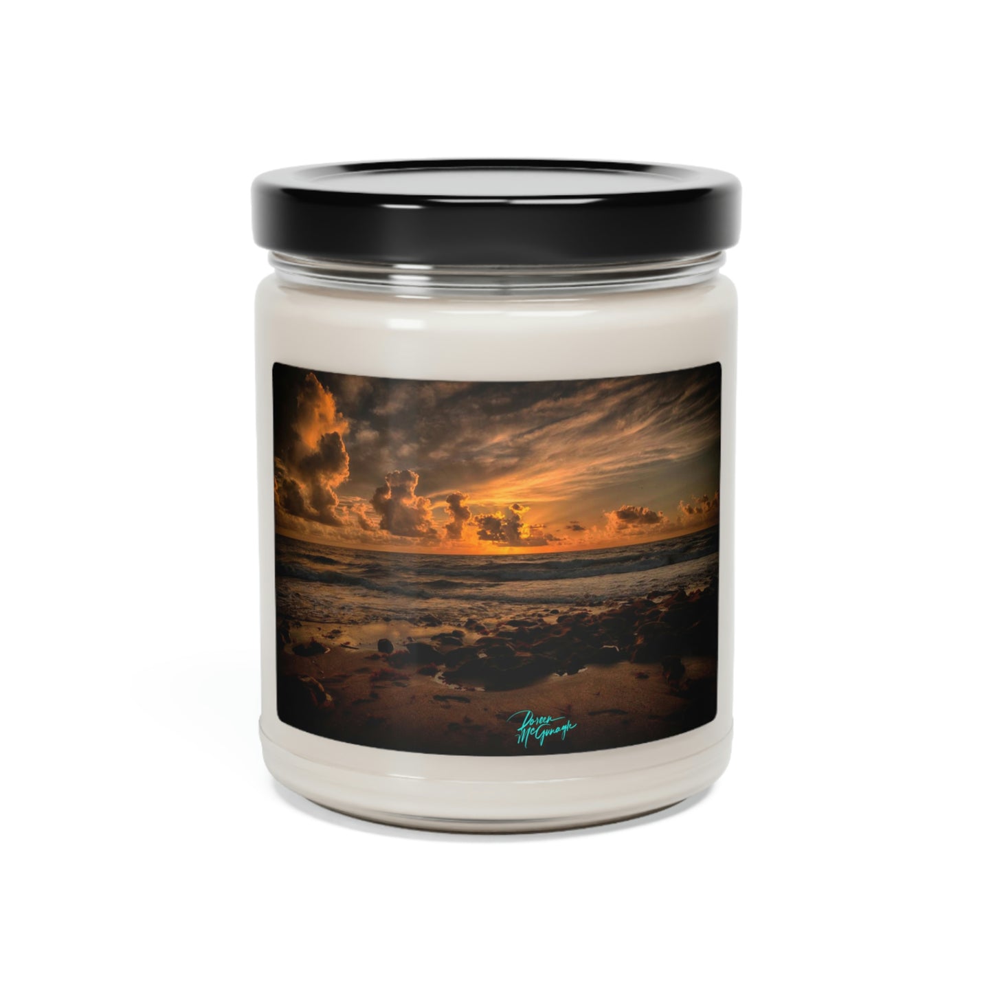 Natural Soy Candles Sunrise Coral Cove 15, 9oz, nature inspired decor