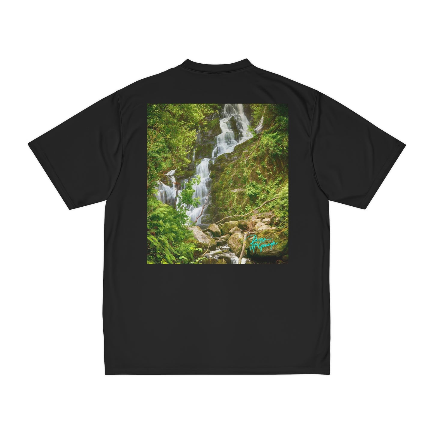 Mens t shirts Killarney National Park Waterfall, performance shirt