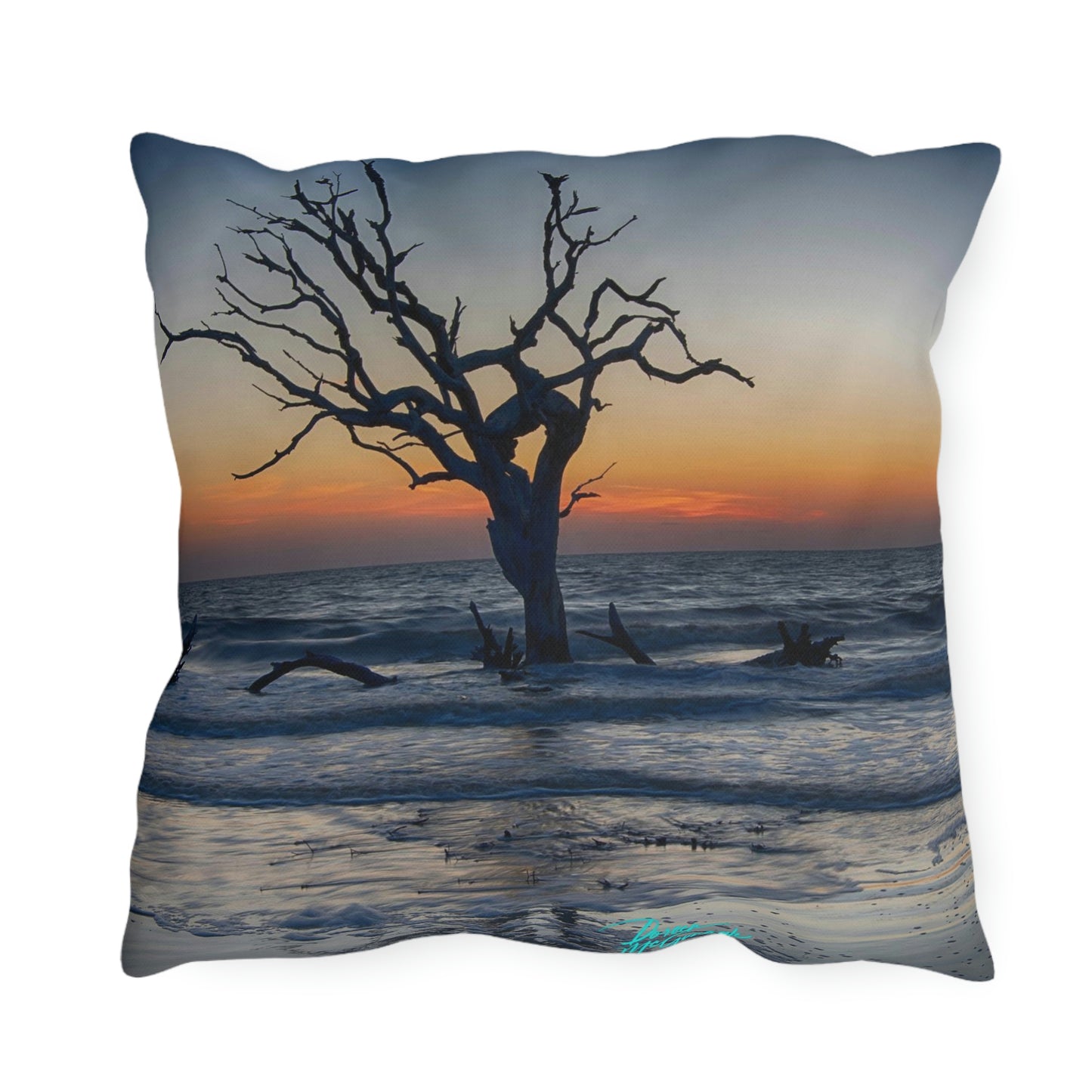 Artistic Accent Outdoor Pillow Sunrise on Jekyll Island