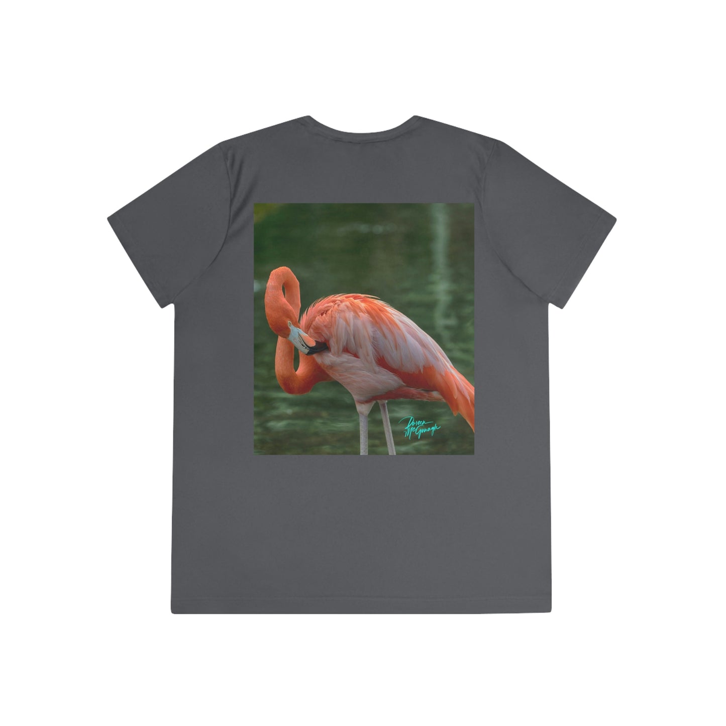 Womens Fitted Tee Shirts Flamingo Bird 17, Performance shirt