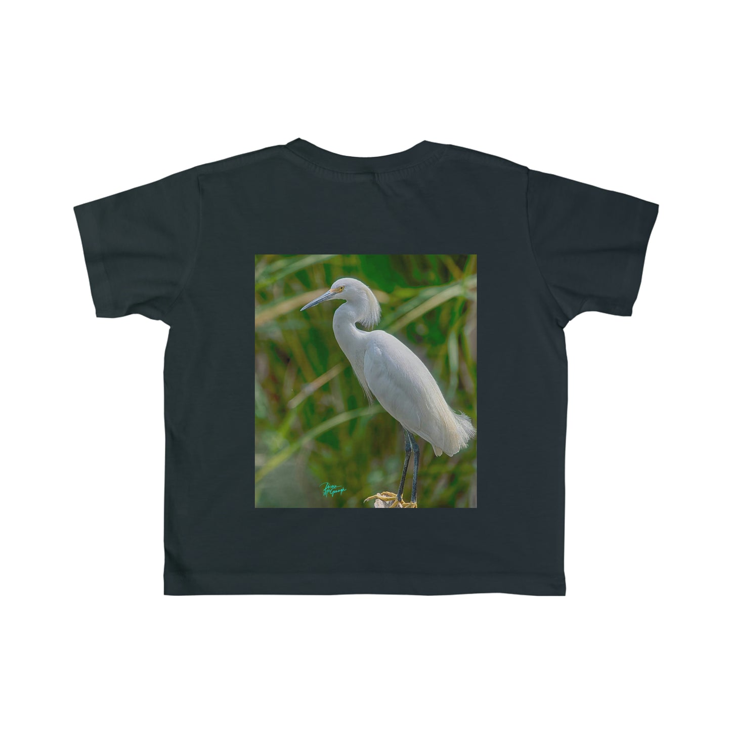 Toddler T shirts  Snowy Egret, t shirts for kids, inspired by nature