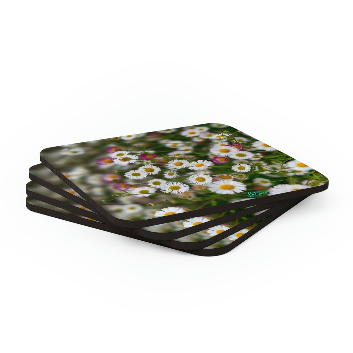 Adare Wildflowers Corkwood Coaster Set