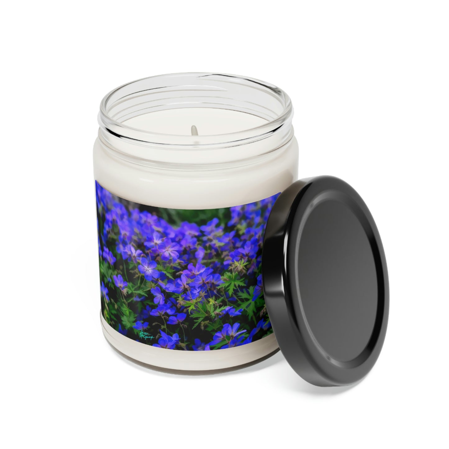 Natural Soy Candles Blue Wildflowers, 9oz, nature inspired decor