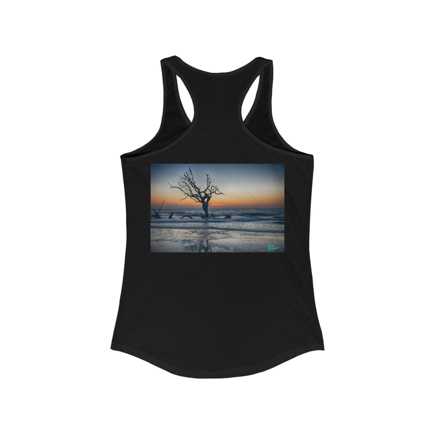 Womens racerback tank tops Sunrise on Jekyll Island, women summer tees