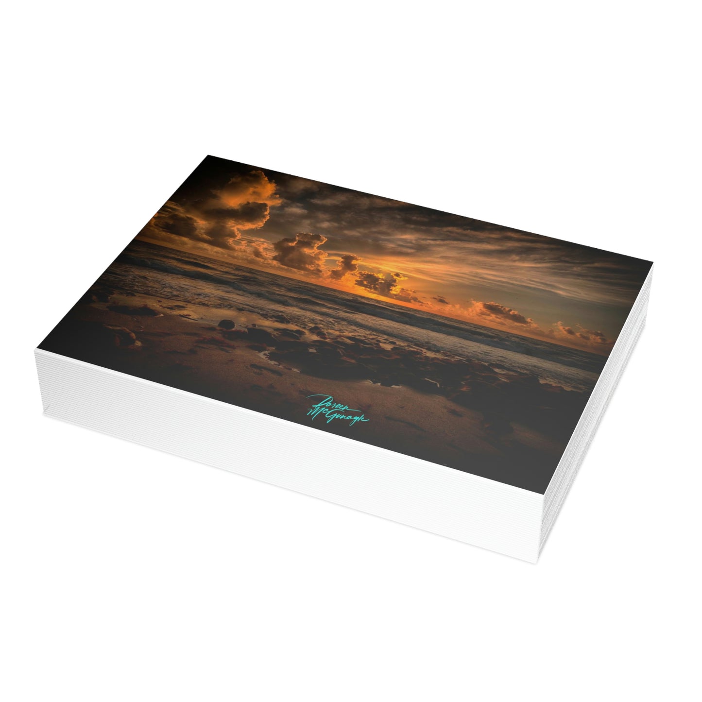 Photo note cards Coral Cove Sunrise 15, boxed note cards