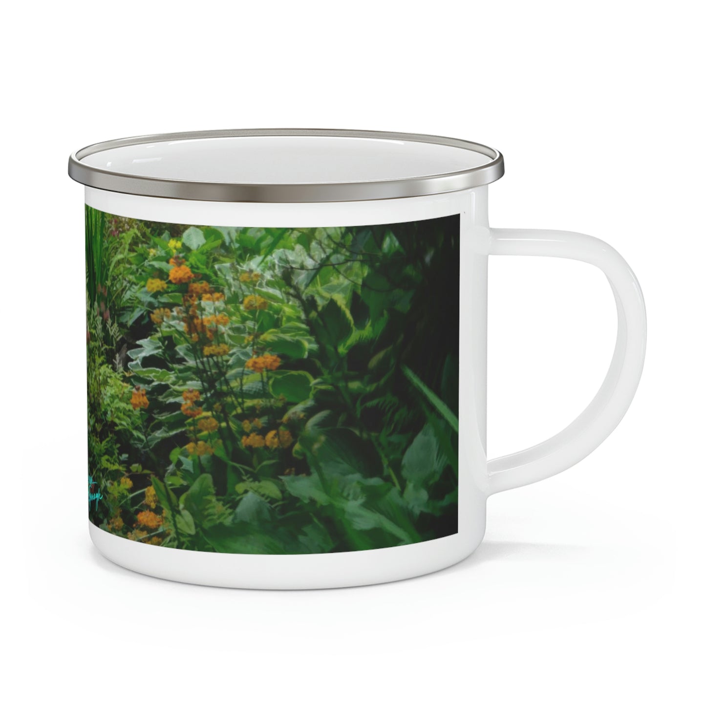 Enamel Camping Mug, Ashford Garden Path 02