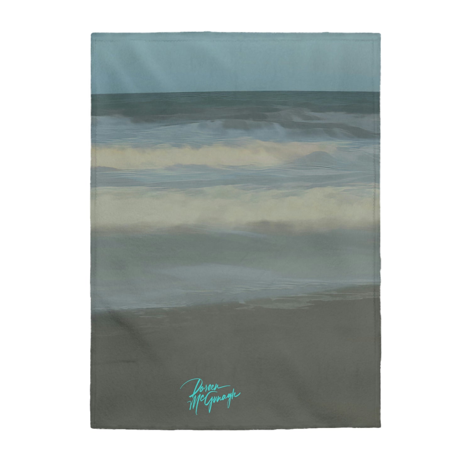 Plush Velveteen Blanket, Sunset on Hilton Head Beach, nature inspired