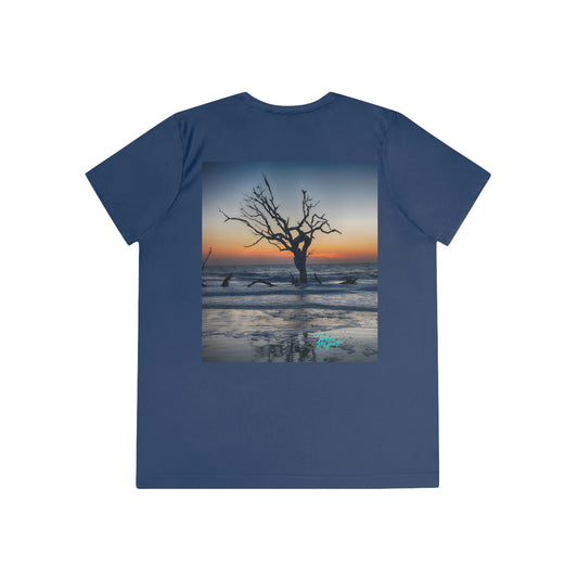 Womens Fitted Tee Shirts Sunrise on Jekyll Island 04, Performance shirt  Ladies  Competitor Tee