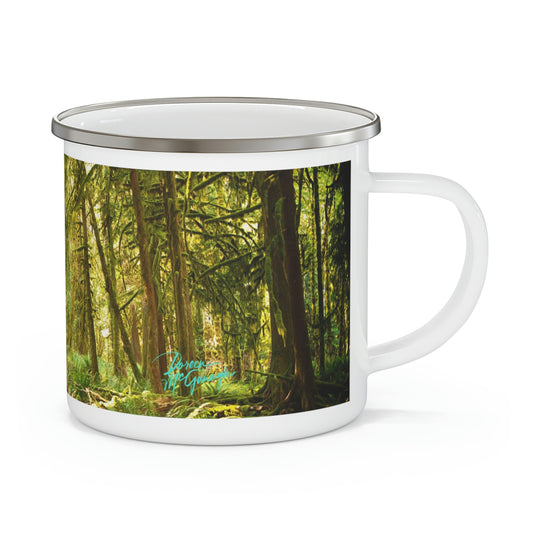 Enamel Camping Mug, Deep in Forest