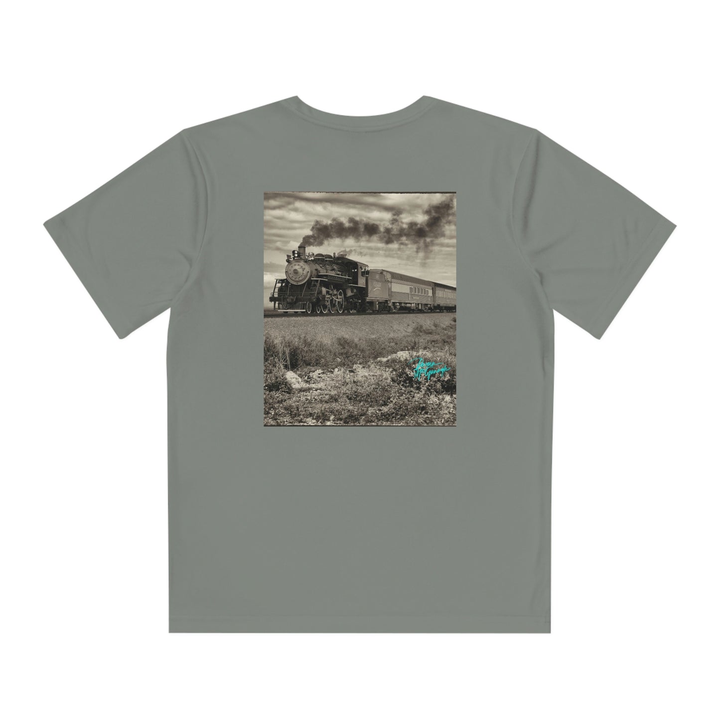 Youth T Shirts, Steam Engine 148 Train, performance shirt