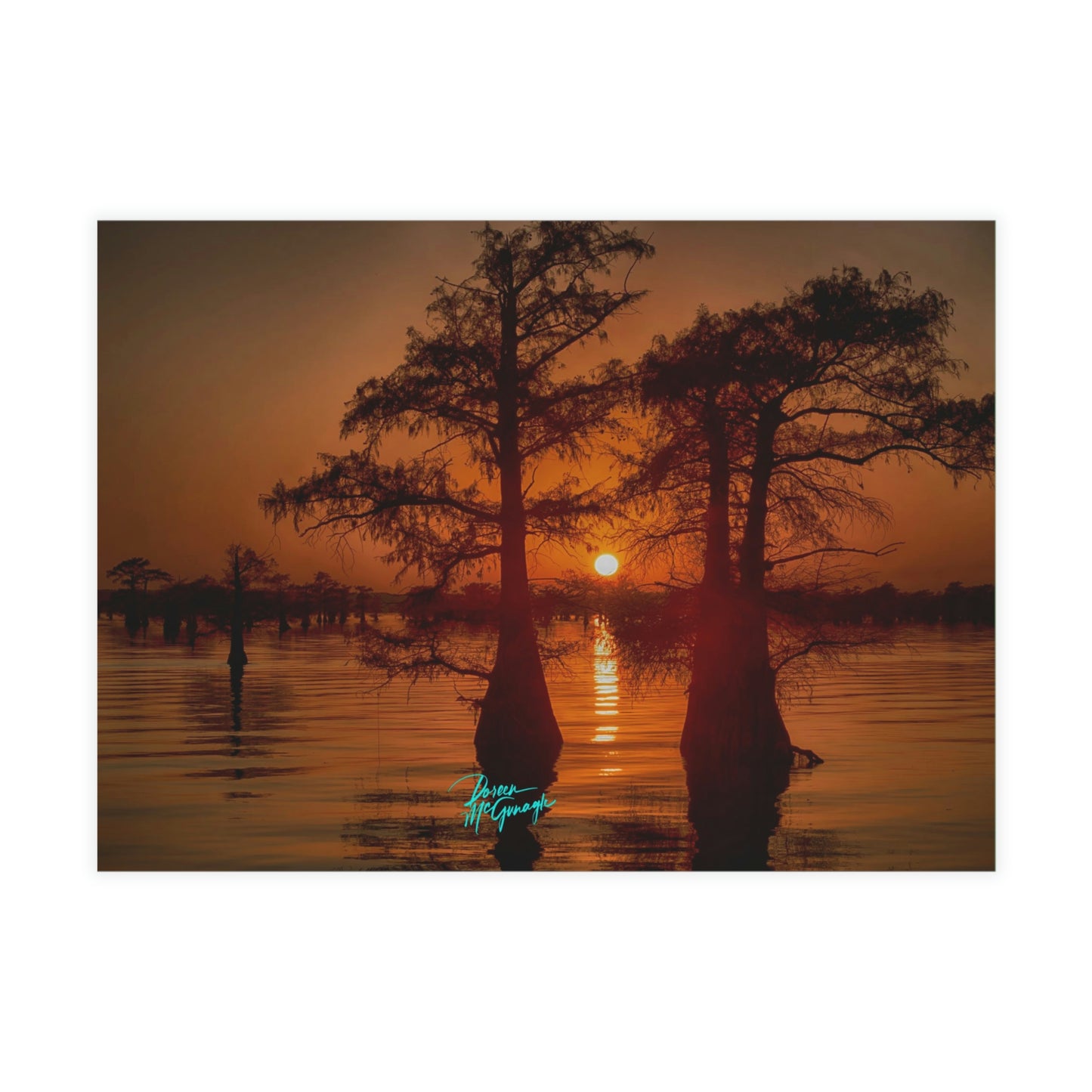 Photo note cards Sunset on Caddo Lake 63, boxed note cards, 10 pc