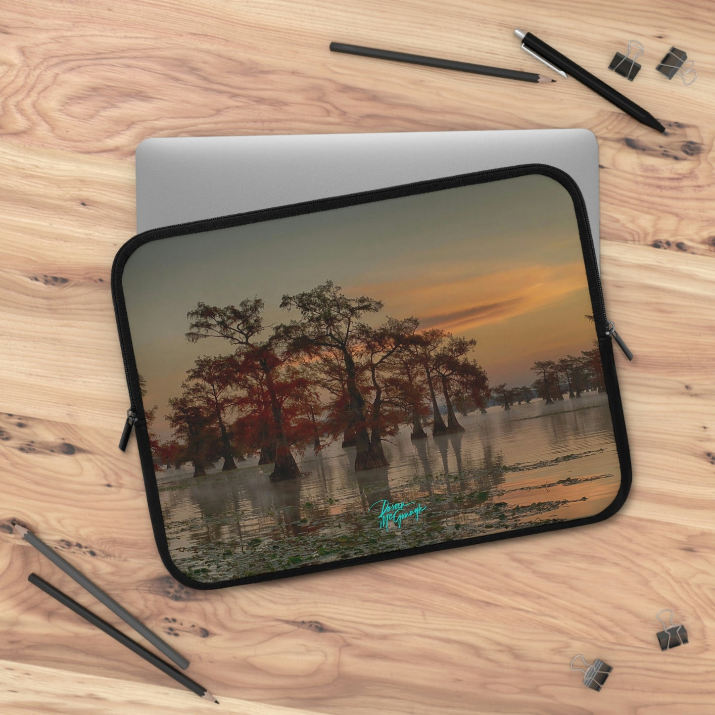 Sunrise on Caddo Lake Laptop Sleeve