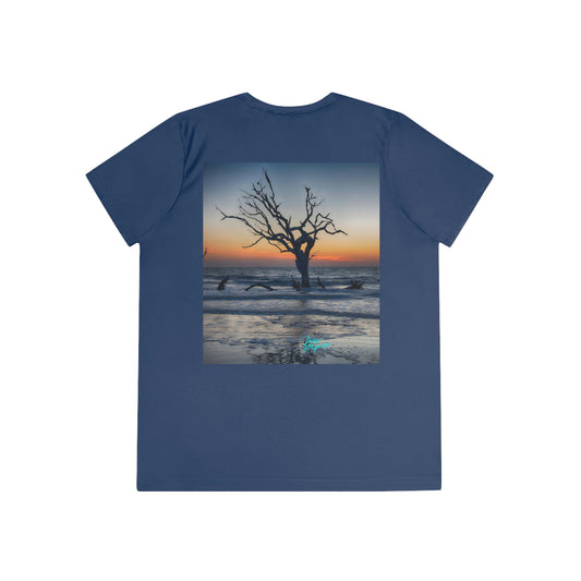 Womens Fitted Tee Shirts Jekyll Island Sunrise, Performance shirt