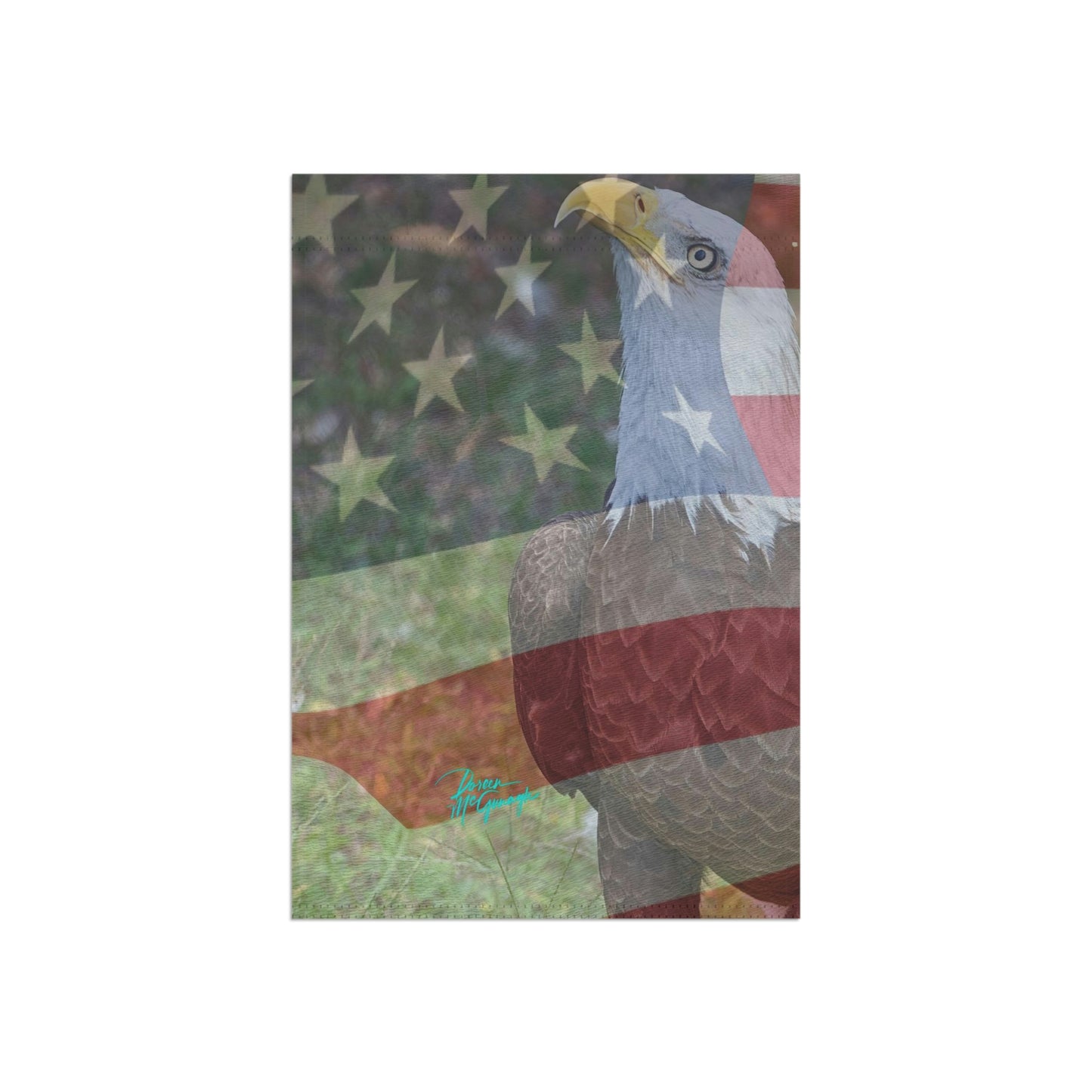 Outdoor banner flags Patriotic Bald Eagle with American Flag special edition