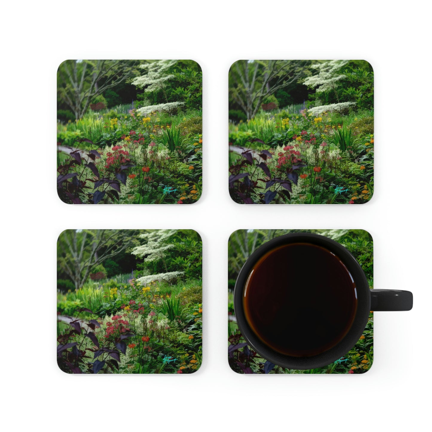 Ashford Garden Path 02 Cork Coaster Set